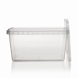 Boîte en plastique rectangulaire avec couvercle