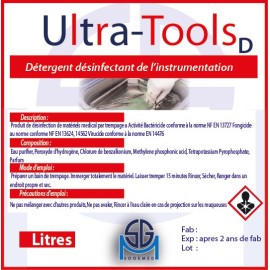 Désinfectant de matériels médical par trempage Ultra-Tools D - C°2,5%