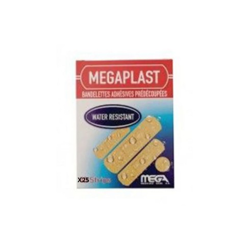 MEGAPLAST Strips NW résistant à l'eau - 19mm*72mm - Bt 25 Strips prix Tunisie Sfax