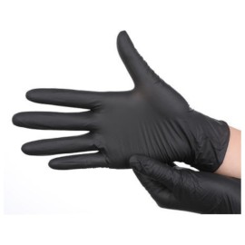 Gants jetables en nitrile noir SUPERMAX – Boîte de 100