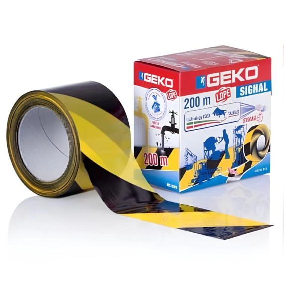 Ruban de signalisation GEKO Noir/Jaune 200m tunisie prix
